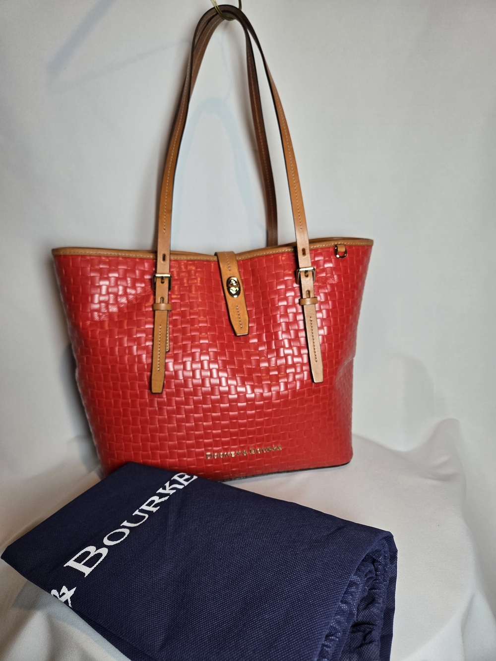 Dooney & Bourke Claremont Woven Dover Tote Red - NWOT